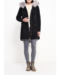 Женская черная парка от B.Style