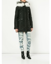 Женская черная парка от Nicole Benisti