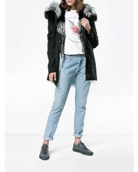 Женская черная парка от Mr & Mrs Italy