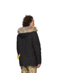 Мужская черная парка от Parajumpers