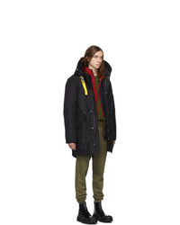 Мужская черная парка от Parajumpers