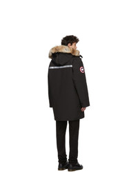 Мужская черная парка от Canada Goose