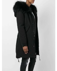 Женская черная парка от Mr & Mrs Italy