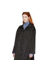 Женская черная парка от Prada