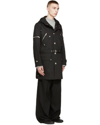 Мужская черная парка от Balmain