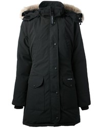 Женская черная парка от Canada Goose