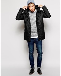 Мужская черная парка от Selected
