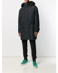 Мужская черная парка от Moschino