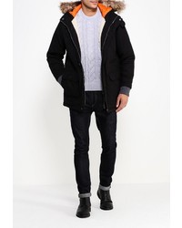 Мужская черная парка от D-struct