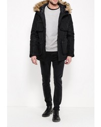 Мужская черная парка от D-struct