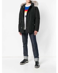 Мужская черная парка от Woolrich