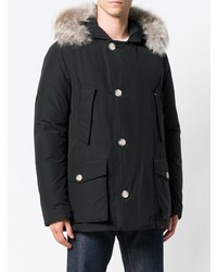 Мужская черная парка от Woolrich