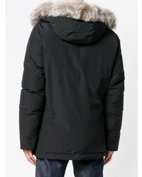 Мужская черная парка от Woolrich