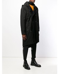 Мужская черная парка от Moschino