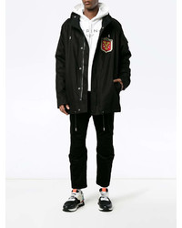 Мужская черная парка от Saint Laurent