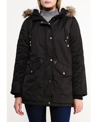 Женская черная парка от Fantasy