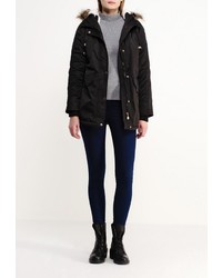 Женская черная парка от Fantasy