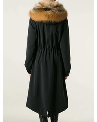 Женская черная парка от Liska