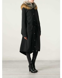 Женская черная парка от Liska