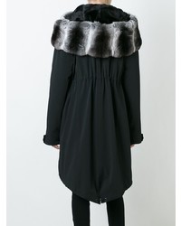 Женская черная парка от Liska