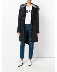 Женская черная парка от Liska