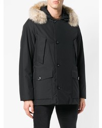 Мужская черная парка от Woolrich