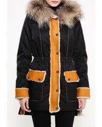 Женская черная парка от Grafinia