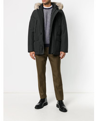Мужская черная парка от Woolrich