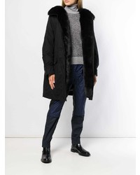 Женская черная парка от Moncler