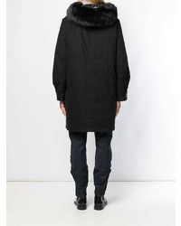 Женская черная парка от Moncler