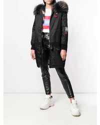 Женская черная парка от Mr & Mrs Italy