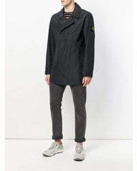 Мужская черная парка от Stone Island