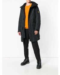 Мужская черная парка от Stone Island