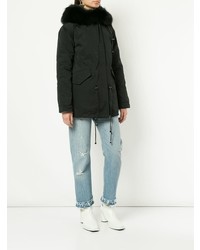 Женская черная парка от Nicole Benisti