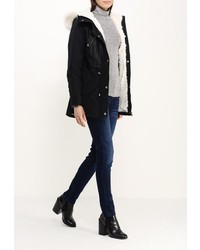 Женская черная парка от Mim