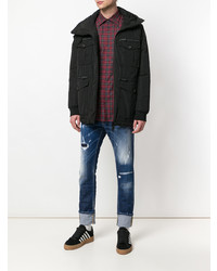 Мужская черная парка от DSQUARED2