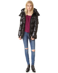 Женская черная парка от SAM.