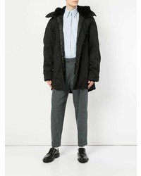 Мужская черная парка от Hed Mayner