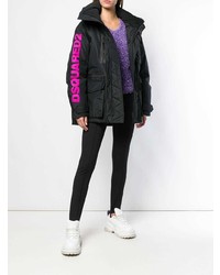 Женская черная парка от Dsquared2