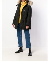 Женская черная парка от Woolrich