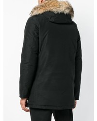 Мужская черная парка от Woolrich