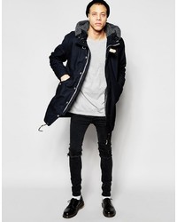 Мужская черная парка от Lee