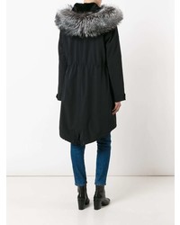 Женская черная парка от Liska