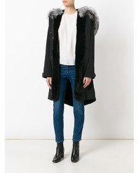 Женская черная парка от Liska