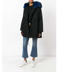 Женская черная парка от Liska