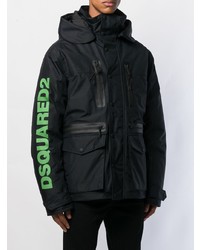 Мужская черная парка от DSQUARED2