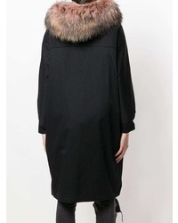 Женская черная парка от Liska