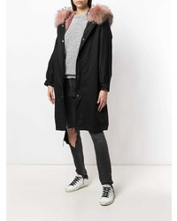 Женская черная парка от Liska