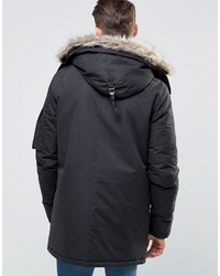 Мужская черная парка от French Connection