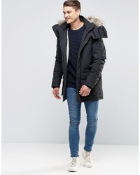 Мужская черная парка от French Connection